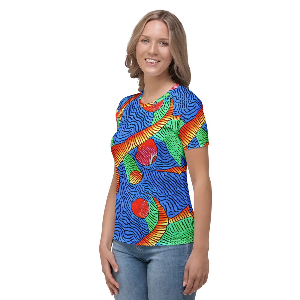 Molten Maze on Women's Crew Neck T-Shirt — Left