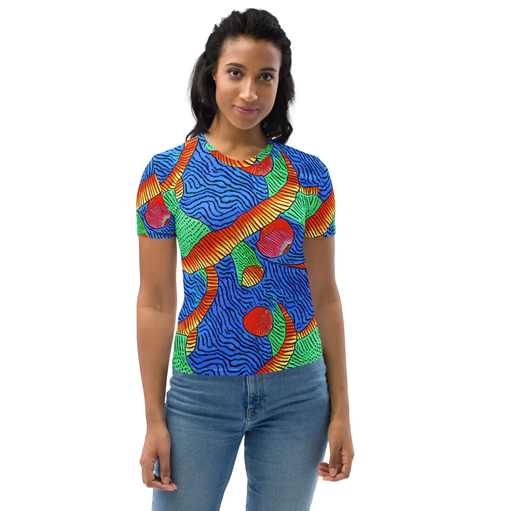 Molten Maze on Women's Crew Neck T-Shirt — Front