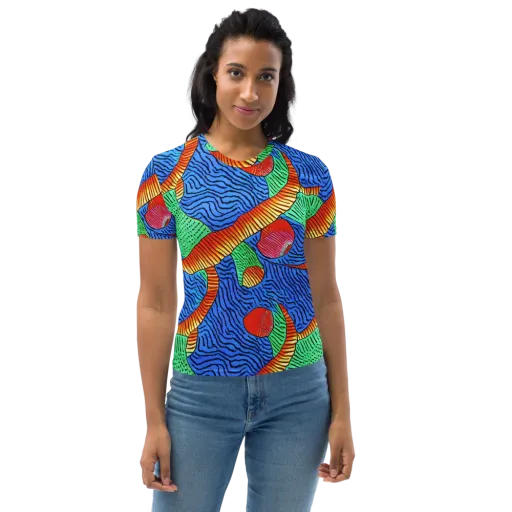 Molten Maze on a Women's Crew Neck T-Shirt