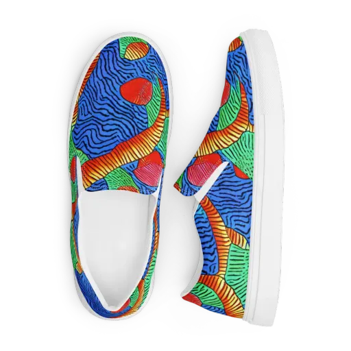 Molten Maze on a Men's Slip-On Canvas Shoes