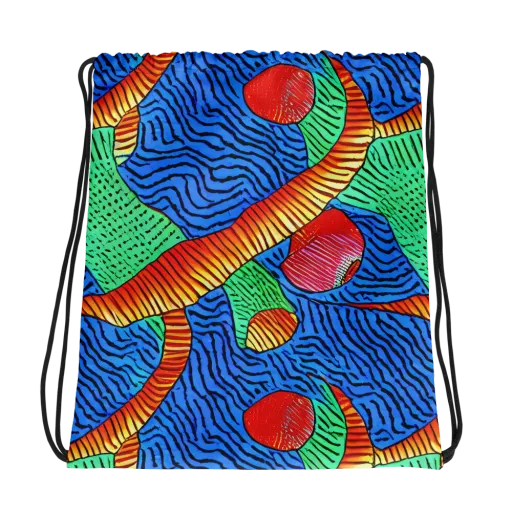 Molten Maze on a Drawstring Bag