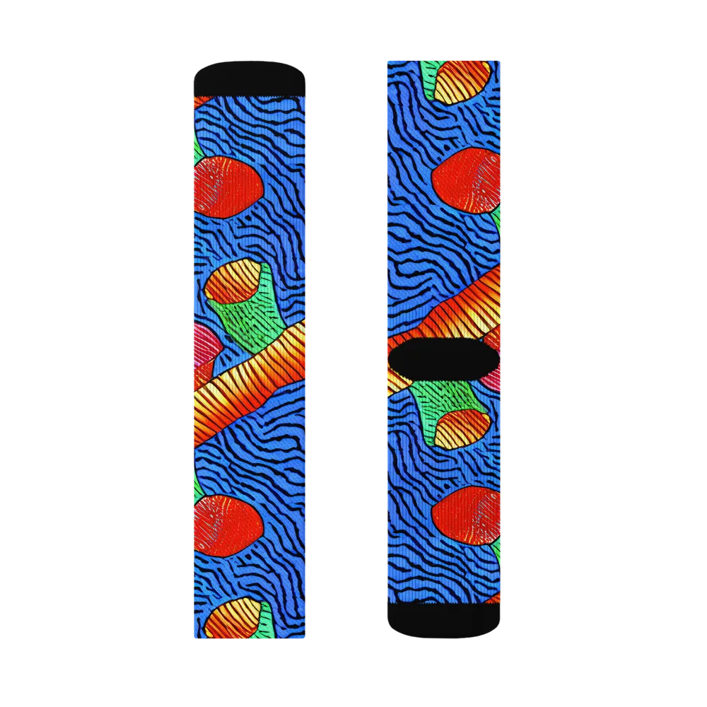 Molten Maze on Socks — Right Sock