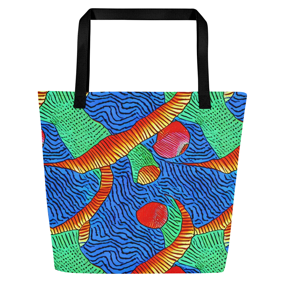 Molten Maze on Large Tote Bag W/ Pocket — Front