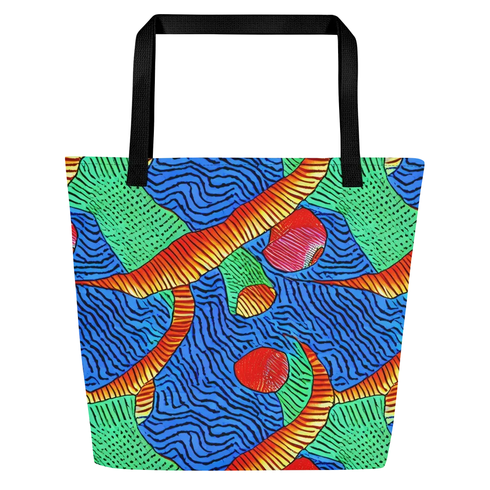Molten Maze on Large Tote Bag W/ Pocket — Front