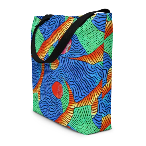 Molten Maze on a Large Tote Bag W/ Pocket