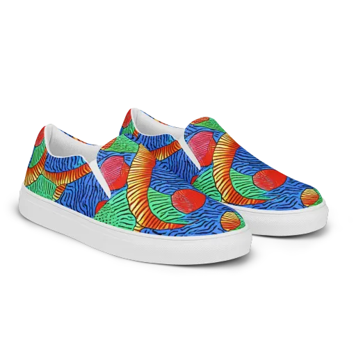 Molten Maze on a Women's Slip-On Canvas Shoes