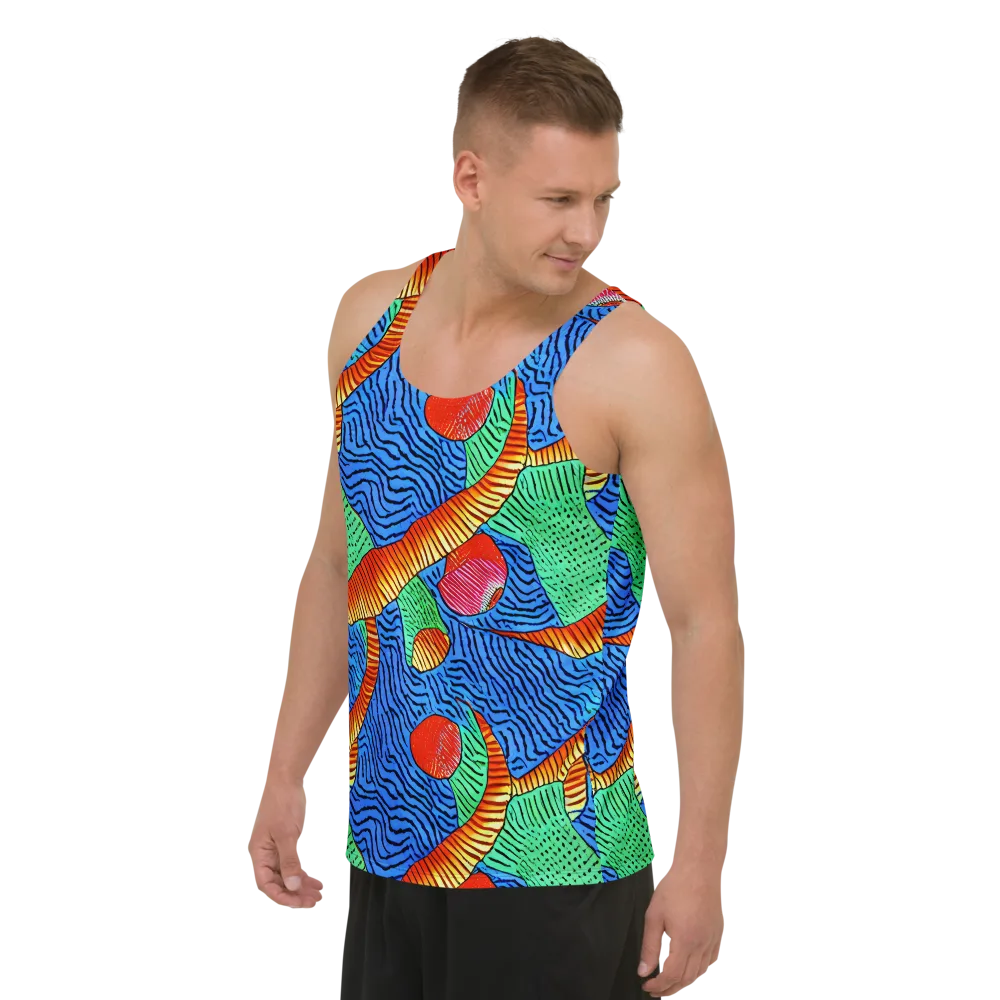 Molten Maze on Men's Tank Top — Left Front