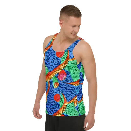 Molten Maze on a Men's Tank Top