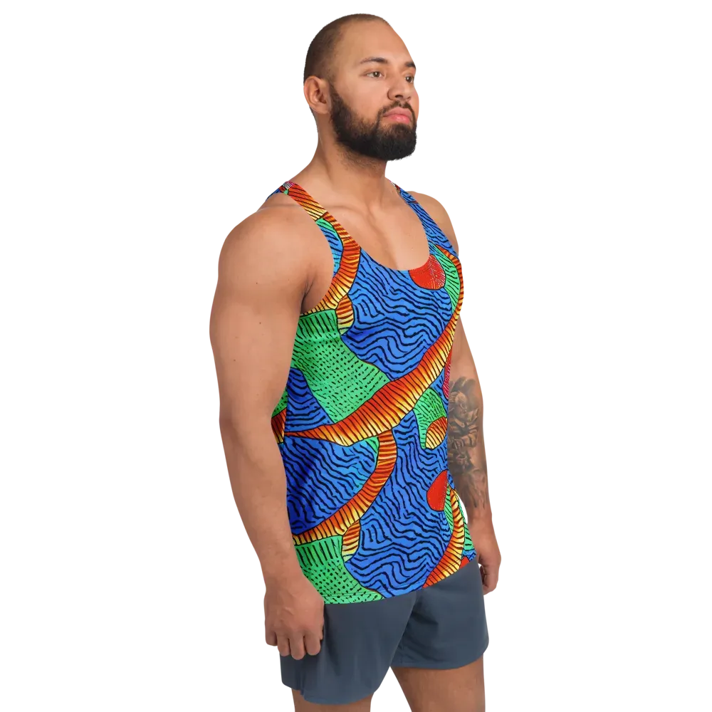 Molten Maze on Men's Tank Top — Right Front