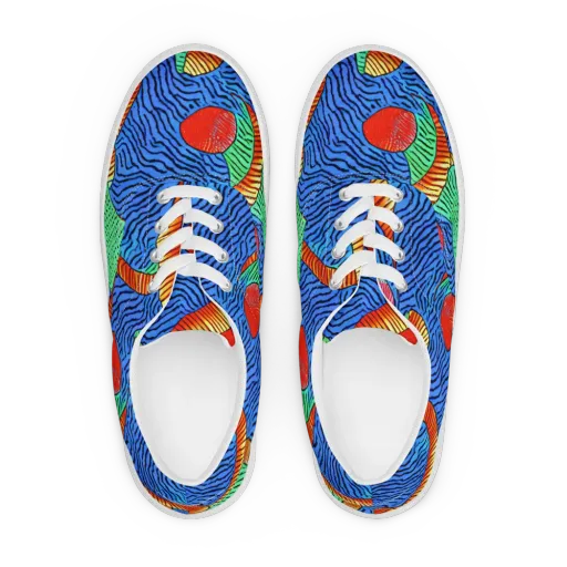 Molten Maze on a Men's Lace-Up Canvas Shoes