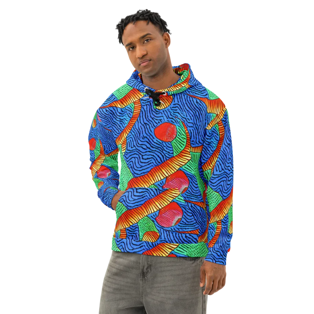 Molten Maze on Cotton Hoodie — Left Front