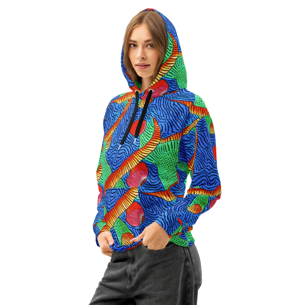 Molten Maze on Cotton Hoodie — Left Front