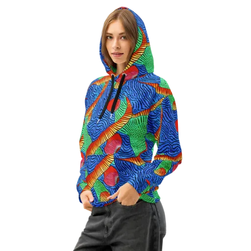 Molten Maze on a Cotton Hoodie