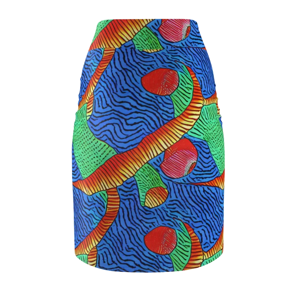 Molten Maze on Pencil Skirt — Back