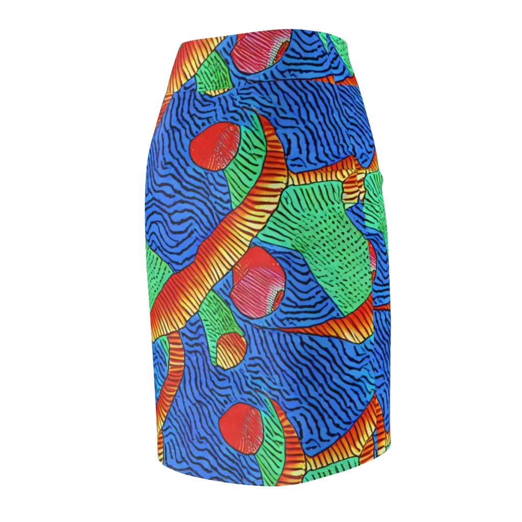 Molten Maze on Pencil Skirt — Back Side