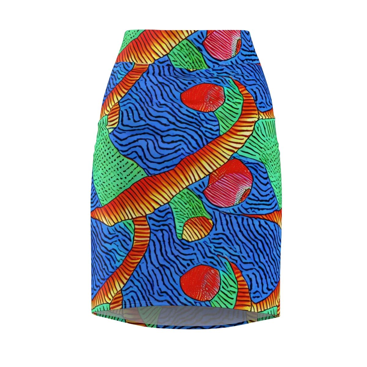Molten Maze on Pencil Skirt — Front