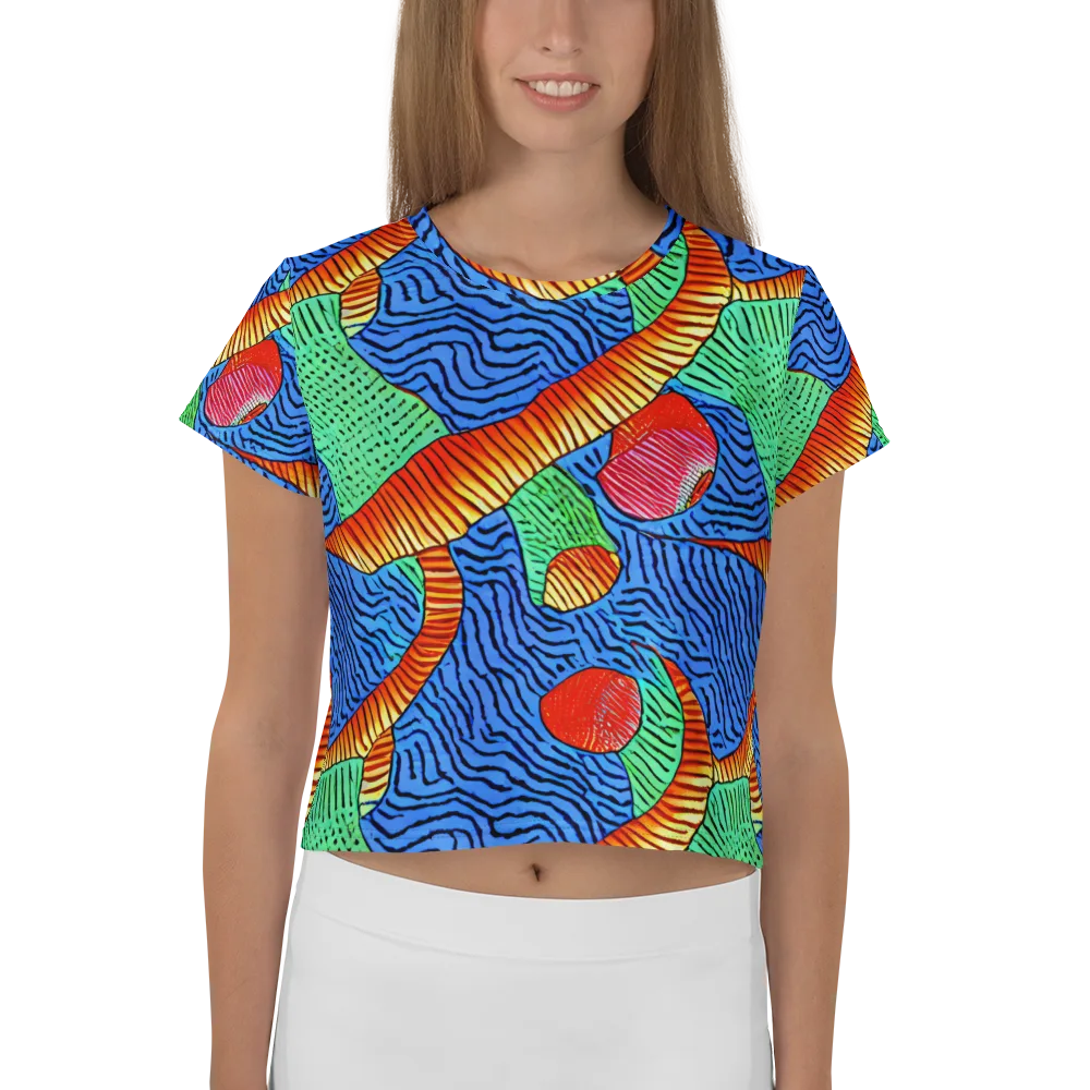 Molten Maze on Crop Tee — Front