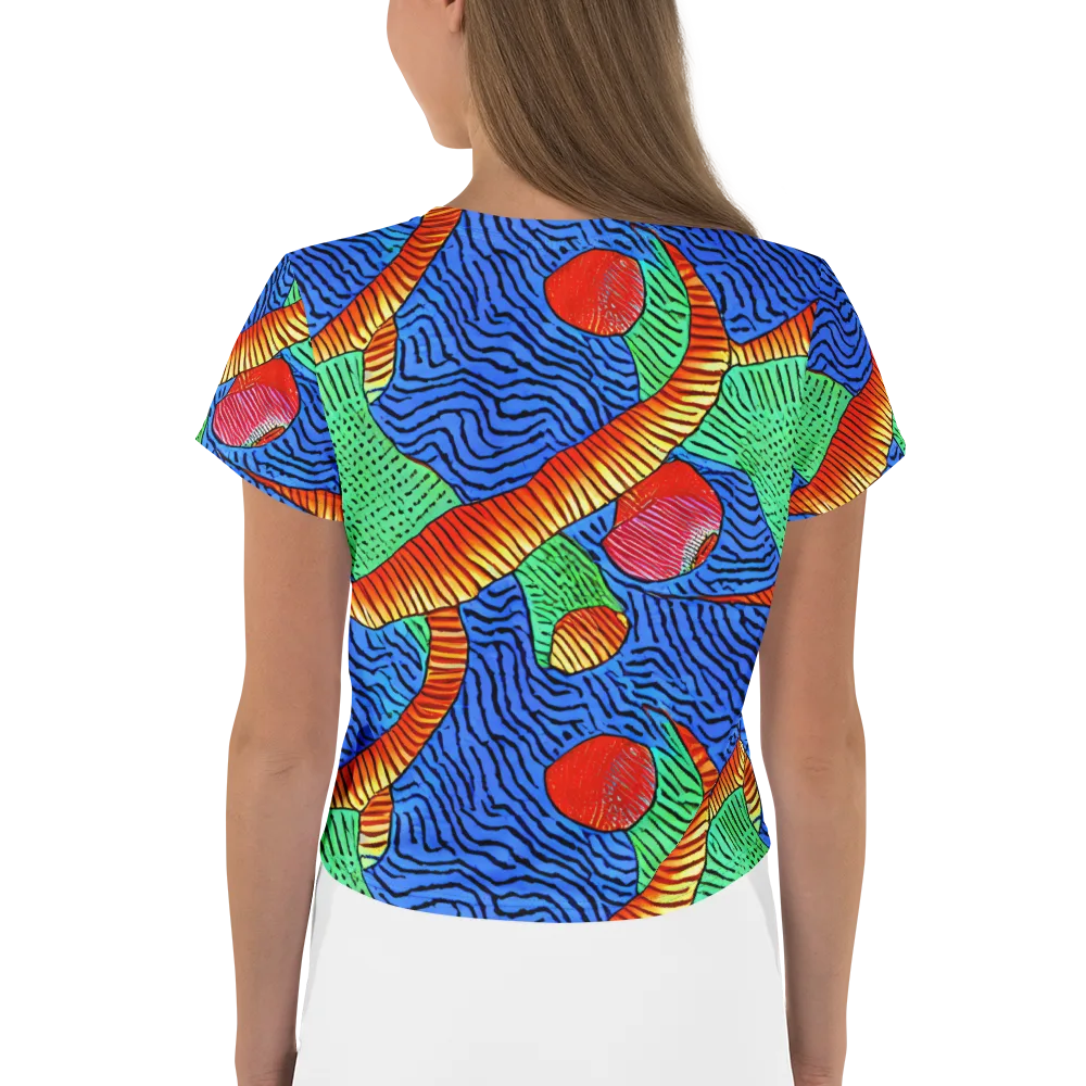 Molten Maze on Crop Tee — Back