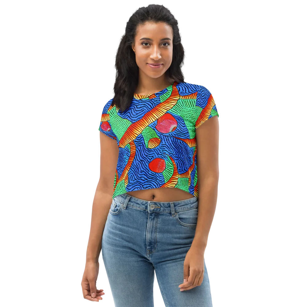 Molten Maze on Crop Tee — Front