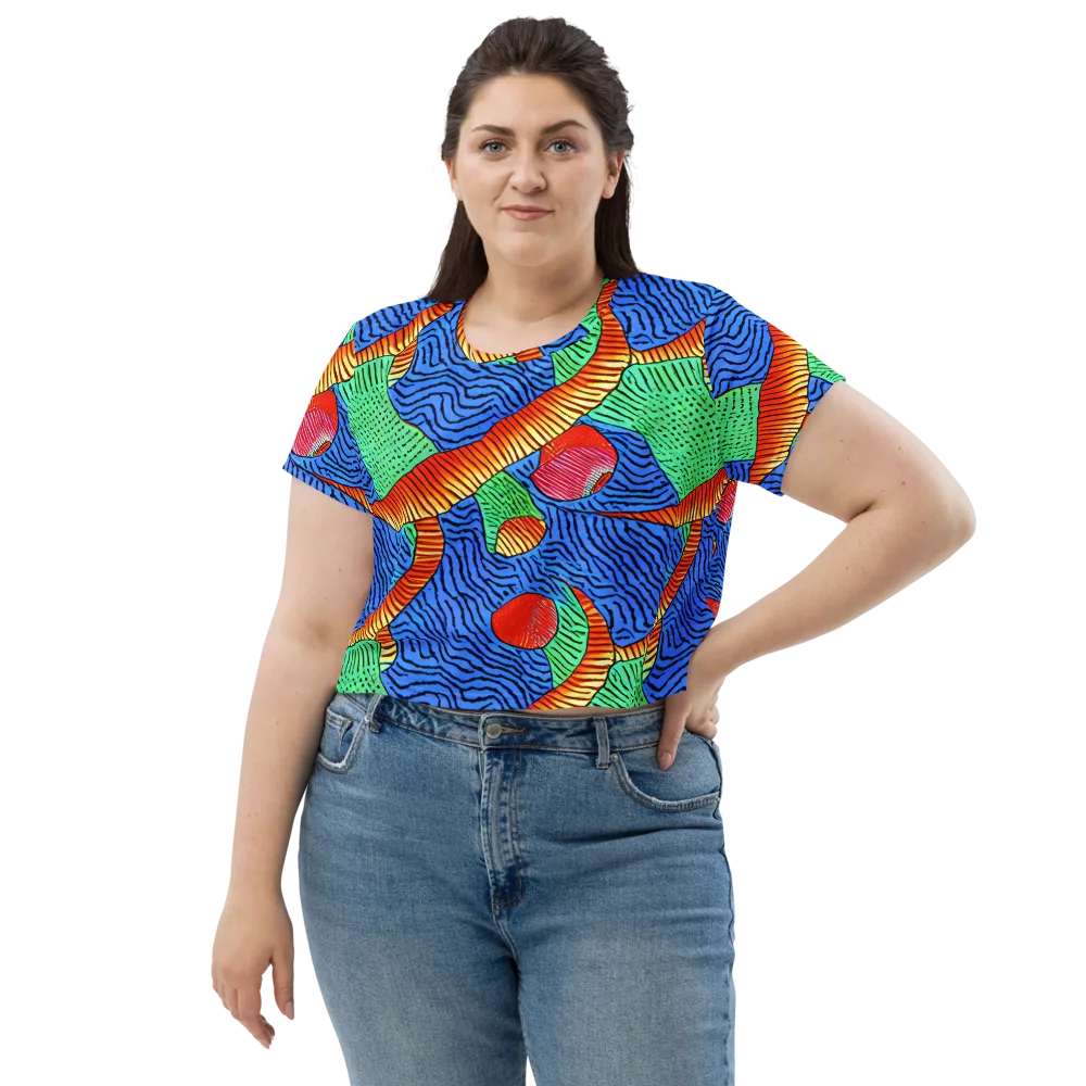 Molten Maze on Crop Tee — Front