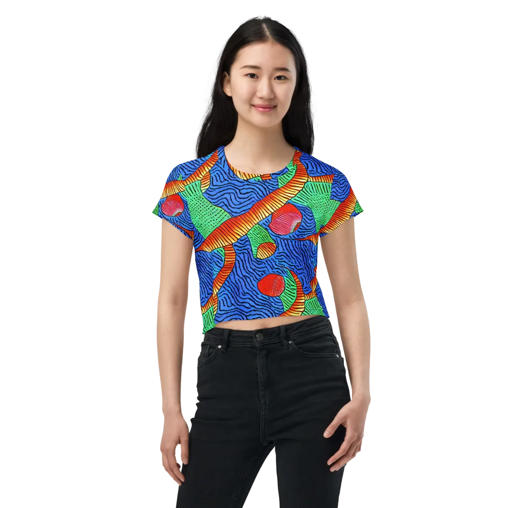 Molten Maze on Crop Tee — Front