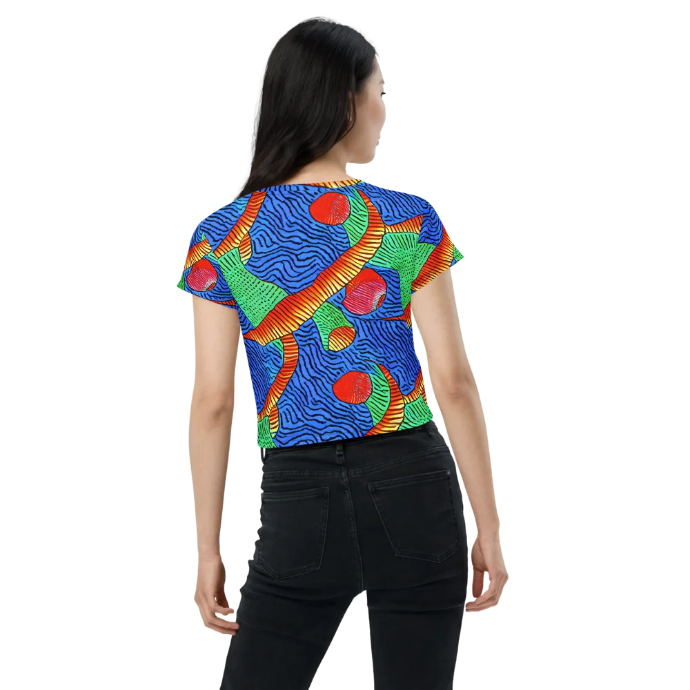 Molten Maze on Crop Tee — Back