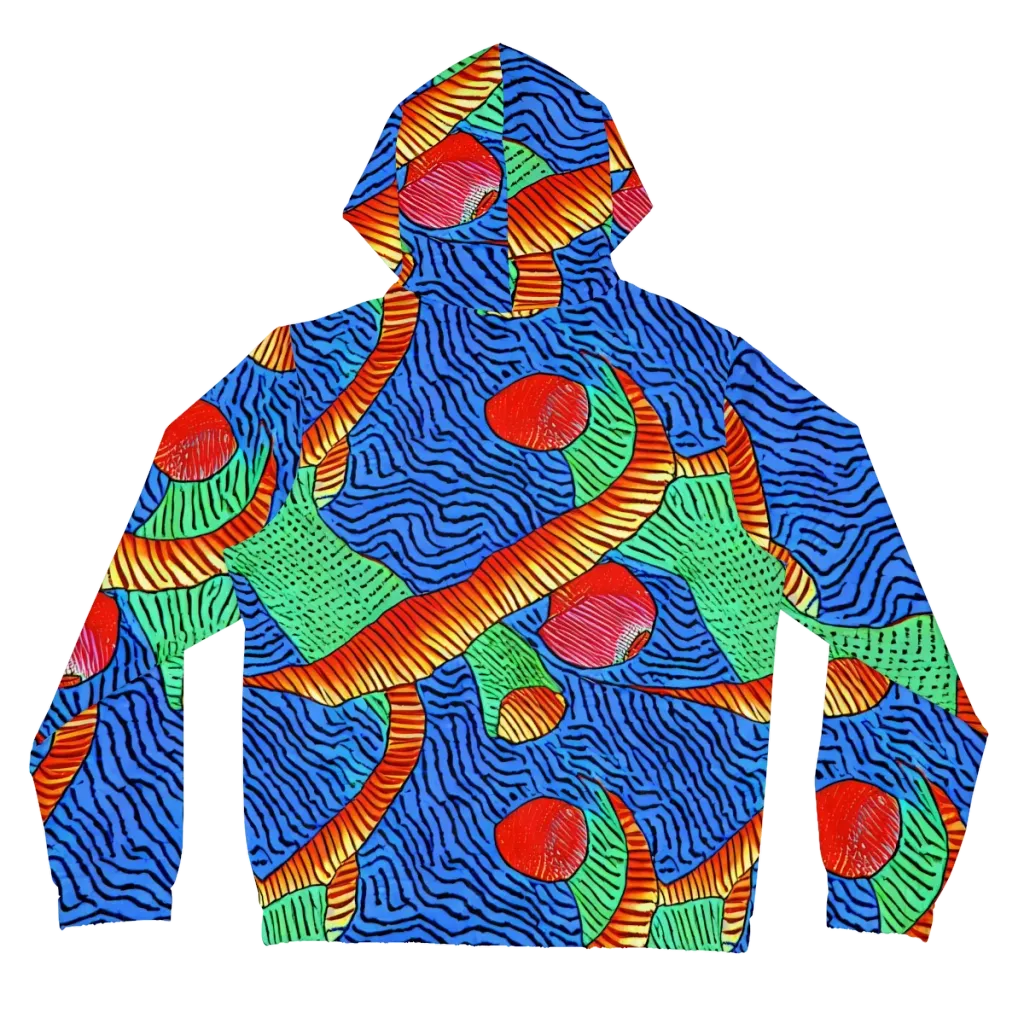 Molten Maze on Women's Full-Zip Hoodie — Back