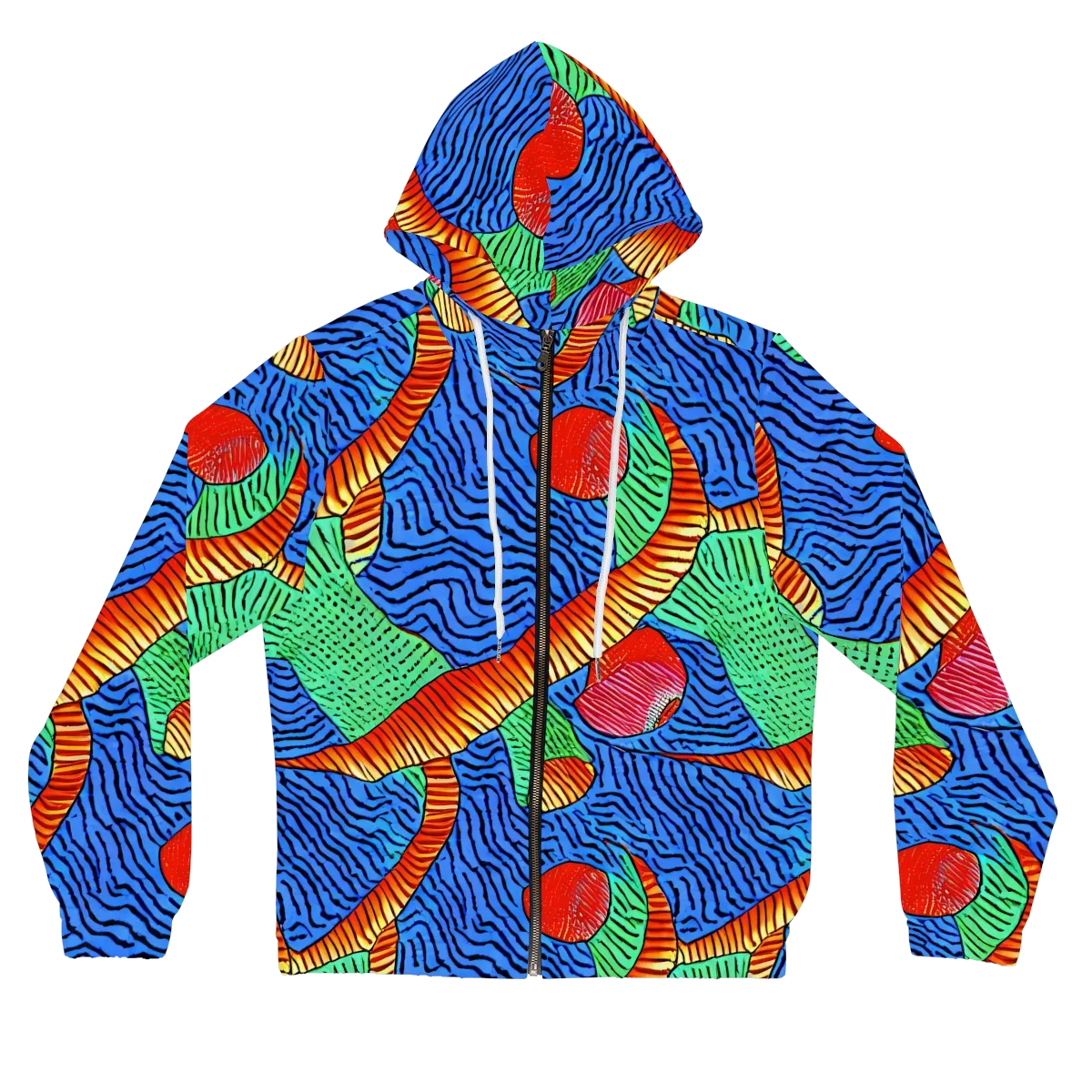 Molten Maze on Women's Full-Zip Hoodie — Front