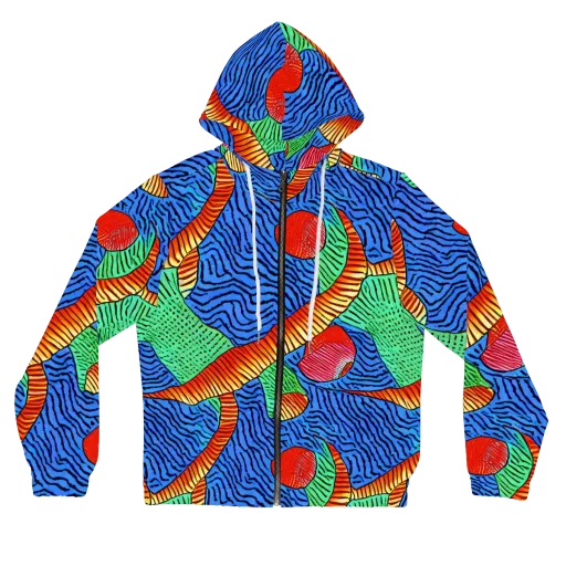 Molten Maze on a Women's Full-Zip Hoodie