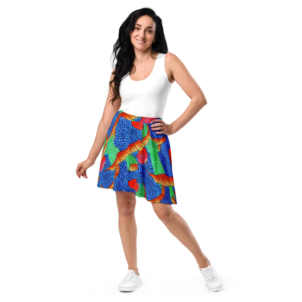 Molten Maze on Skater Skirt — Front
