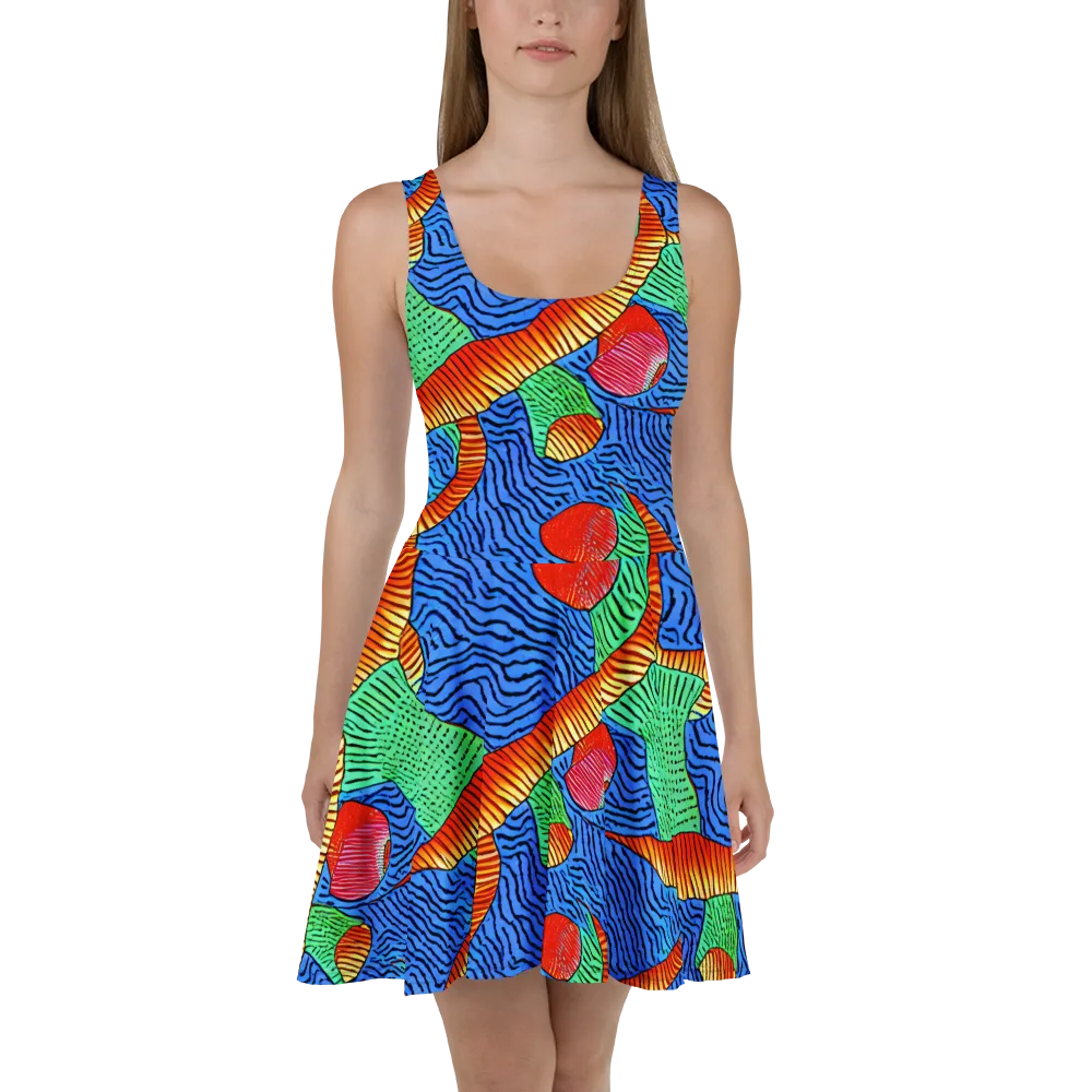 Molten Maze on Skater Dress — Front