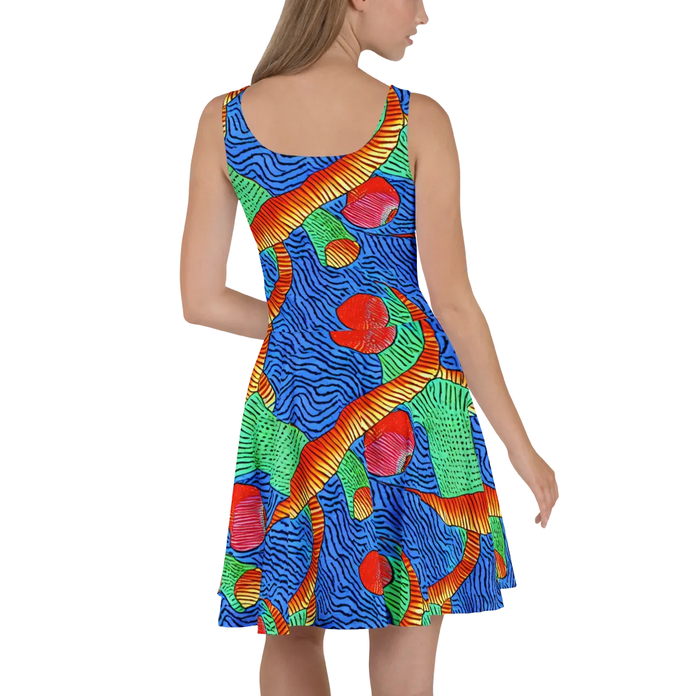 Molten Maze on Skater Dress — Back