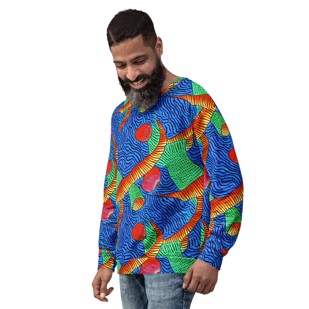 Molten Maze on Sweatshirt — Left Front