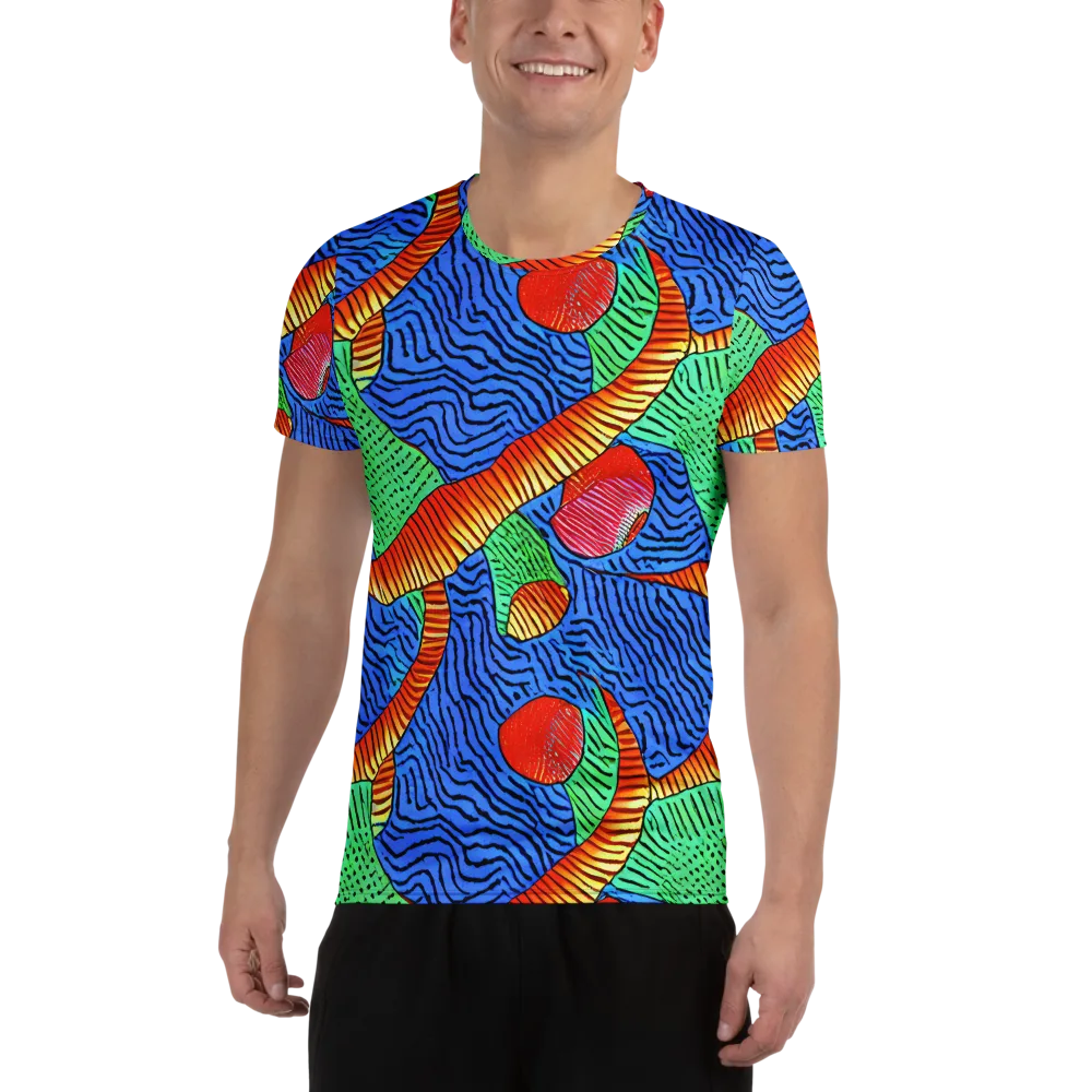 Molten Maze on Men's Athletic T-Shirt — Front