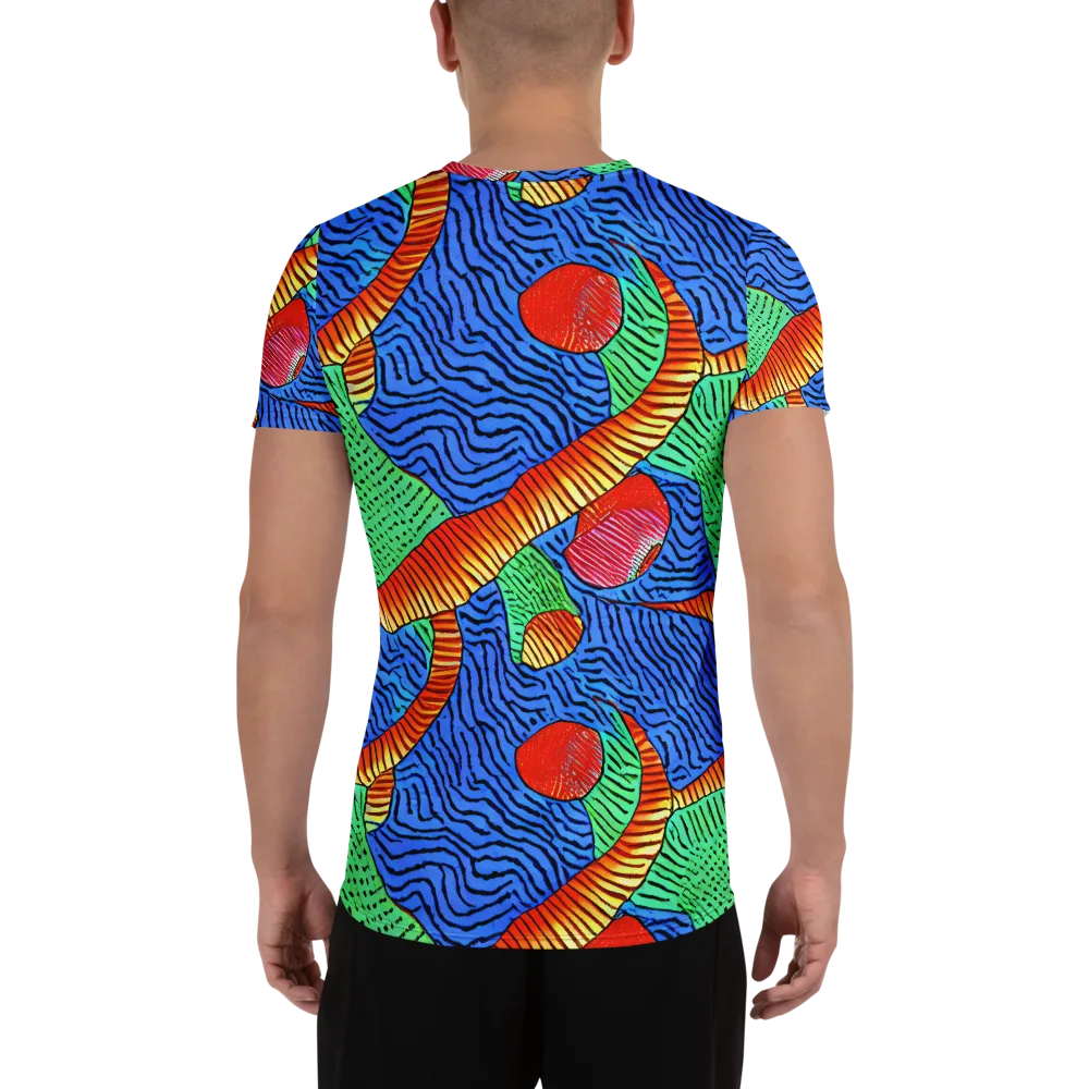 Molten Maze on Men's Athletic T-Shirt — Back