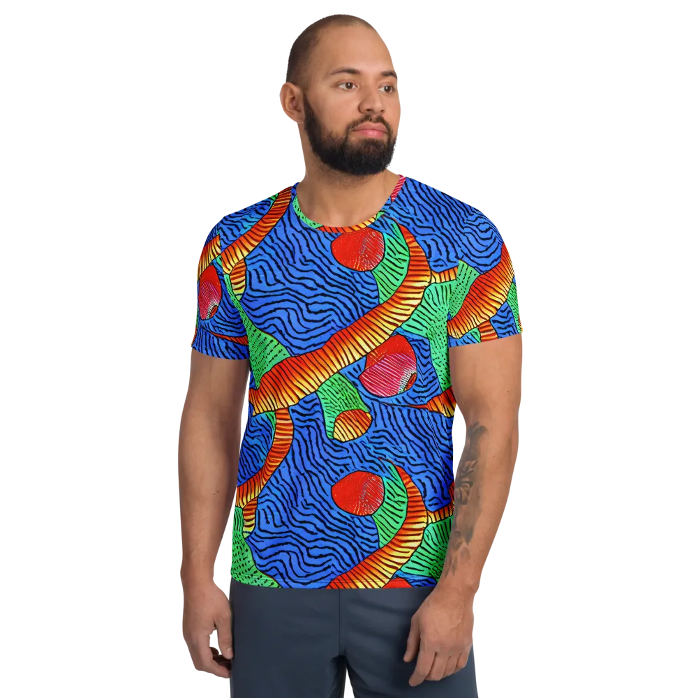 Molten Maze on Men's Athletic T-Shirt — Front