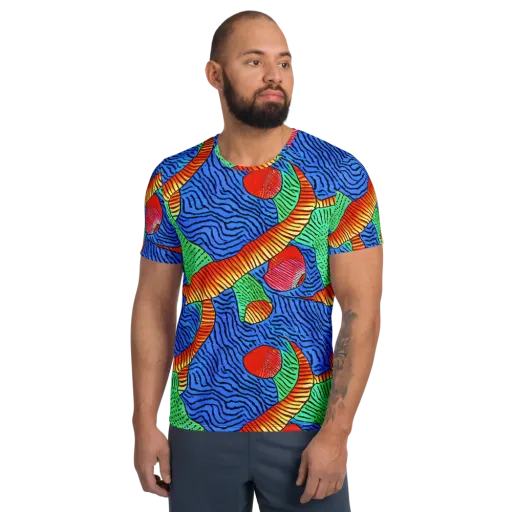 Molten Maze on a Men's Athletic T-Shirt