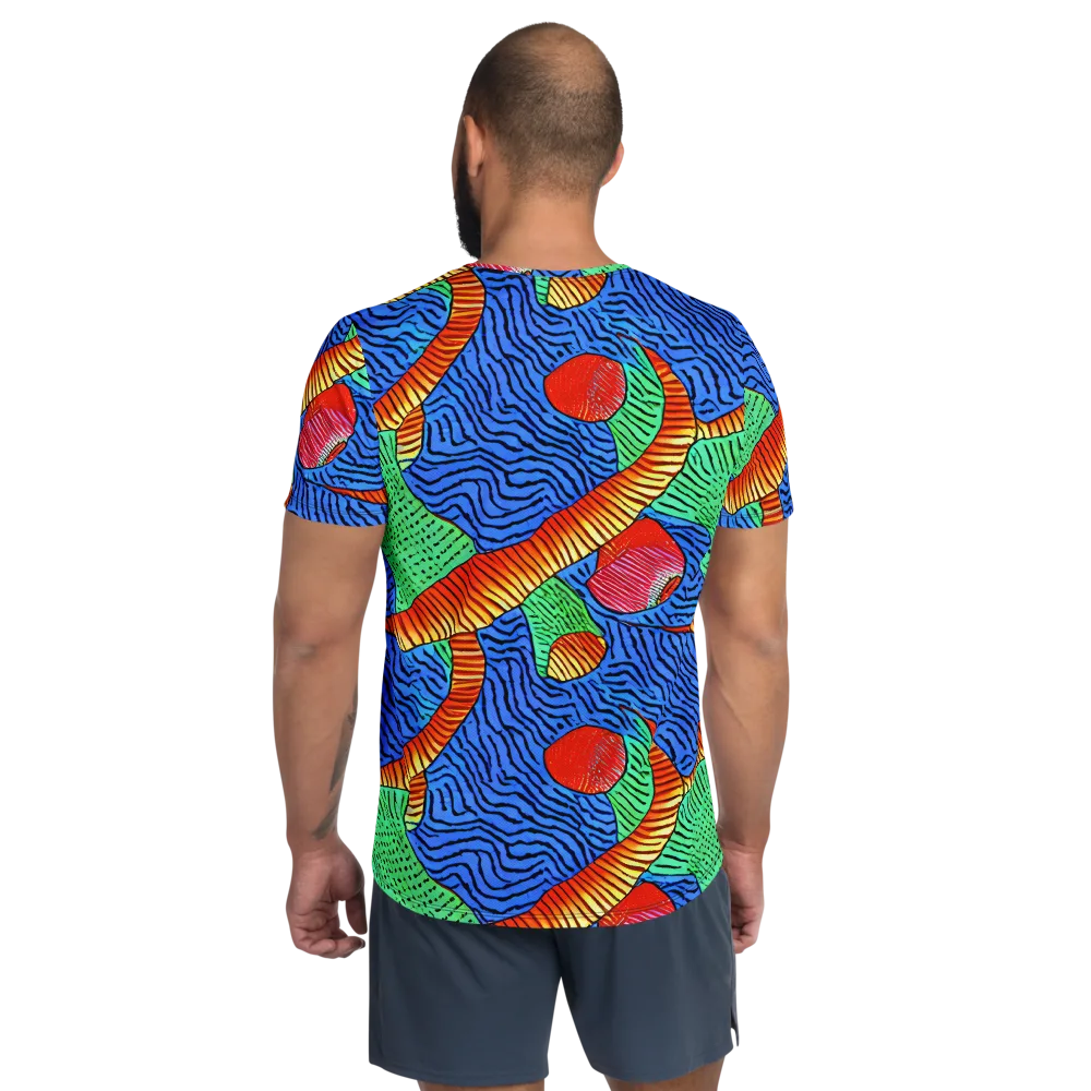 Molten Maze on Men's Athletic T-Shirt — Back