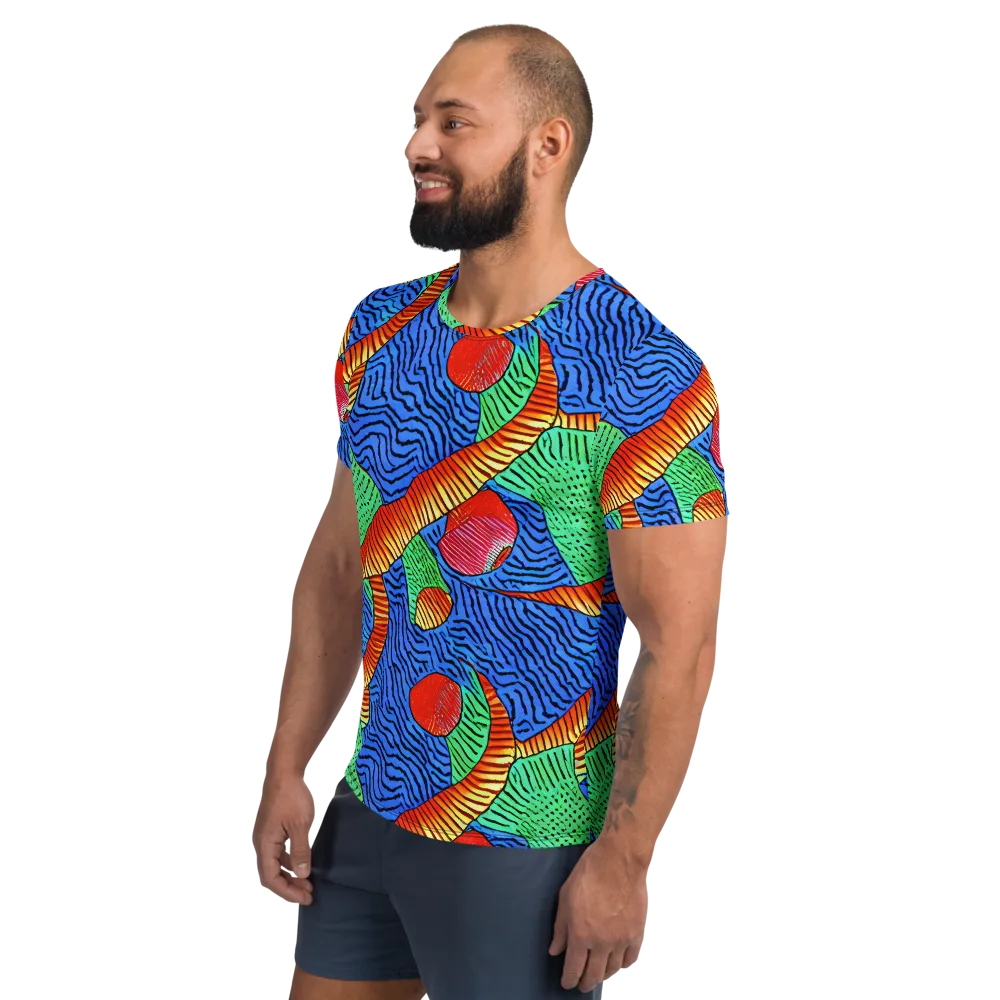 Molten Maze on Men's Athletic T-Shirt — Left