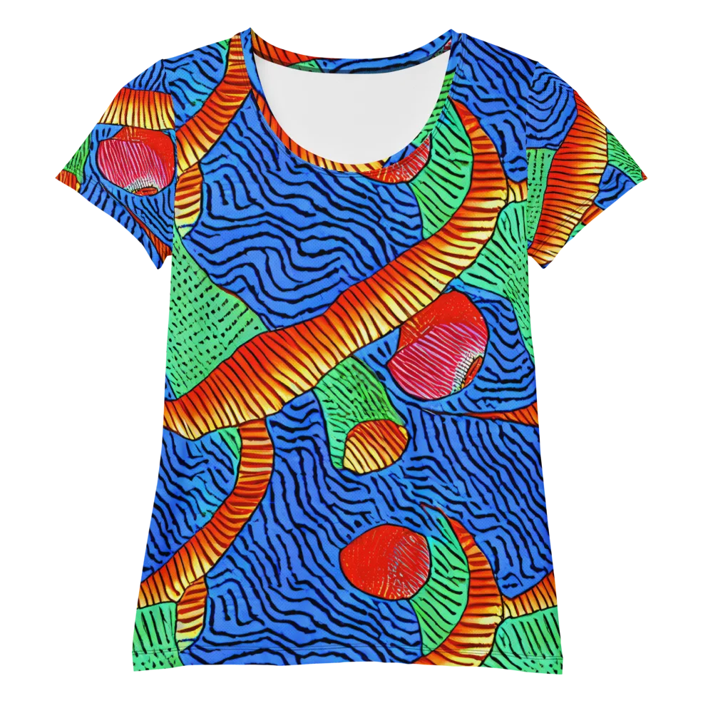 Molten Maze on Women's Athletic T-Shirt — Front