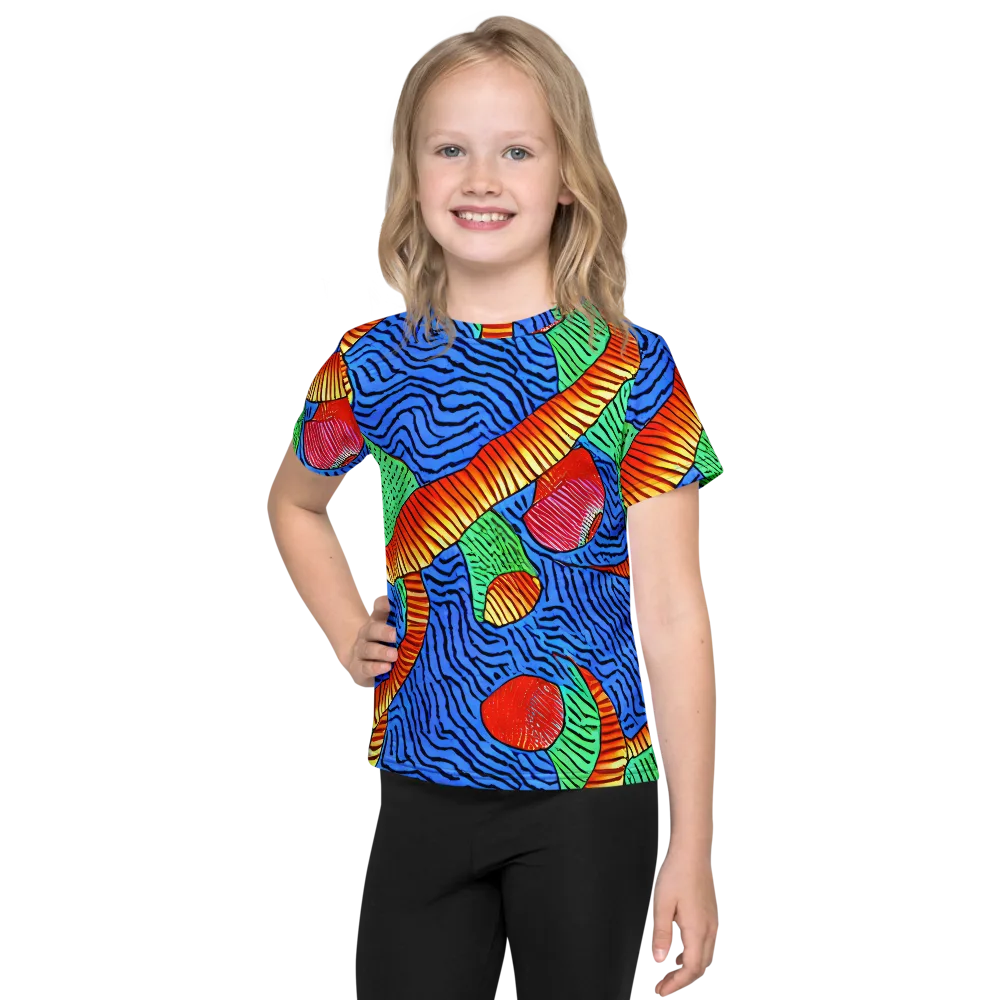 Molten Maze on Kids Crew Neck T-Shirt — Front