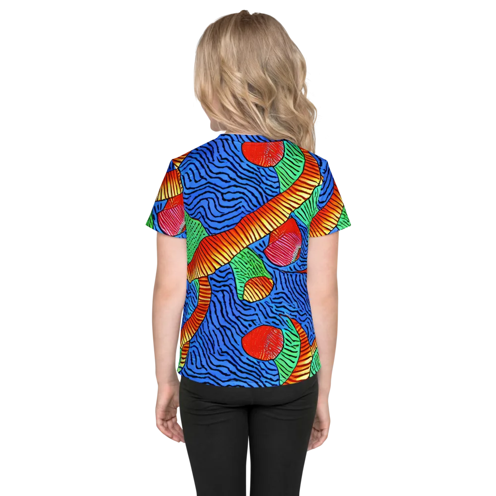 Molten Maze on Kids Crew Neck T-Shirt — Back
