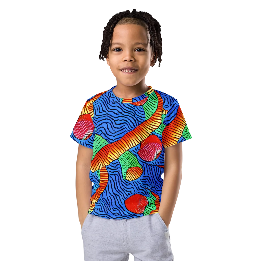 Molten Maze on Kids Crew Neck T-Shirt — Front