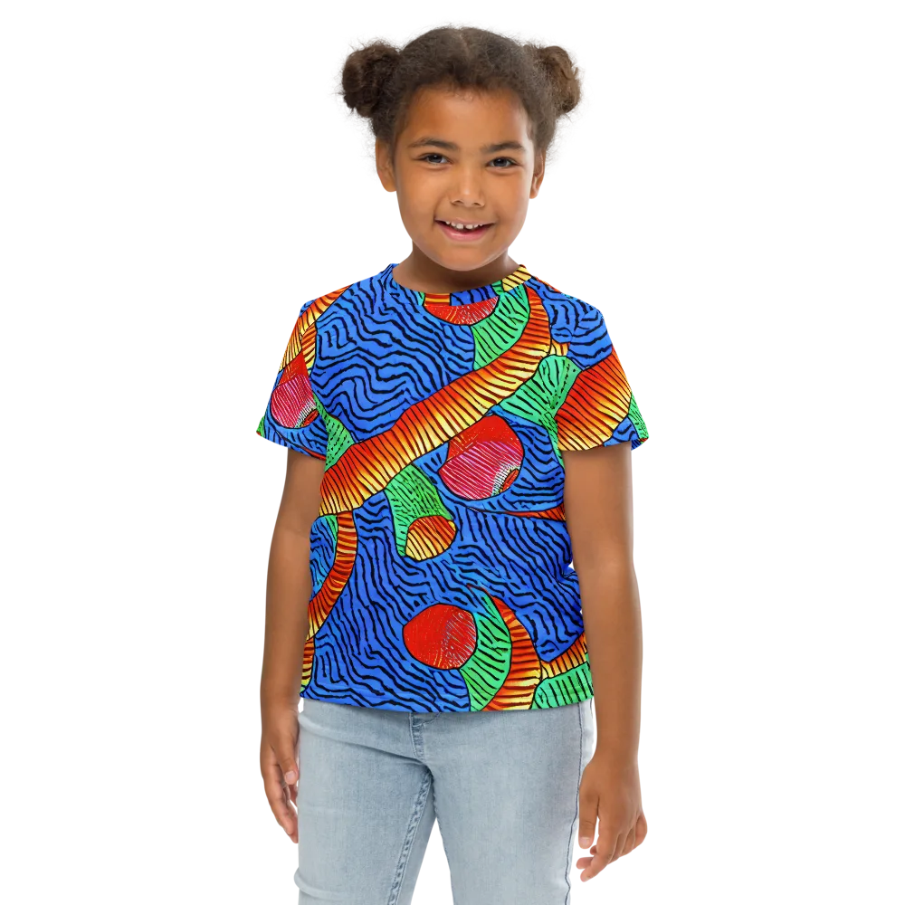 Molten Maze on Kids Crew Neck T-Shirt — Front
