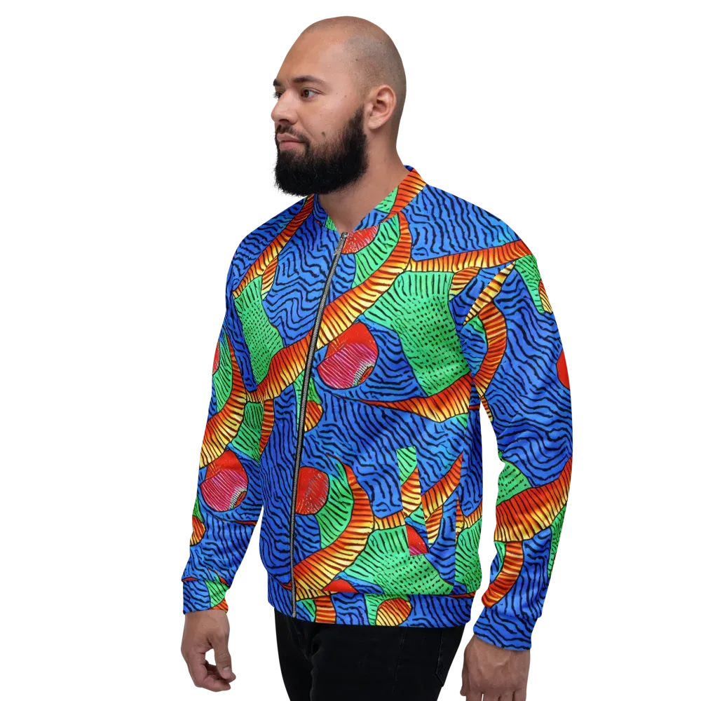 Molten Maze on Bomber Jacket — Left