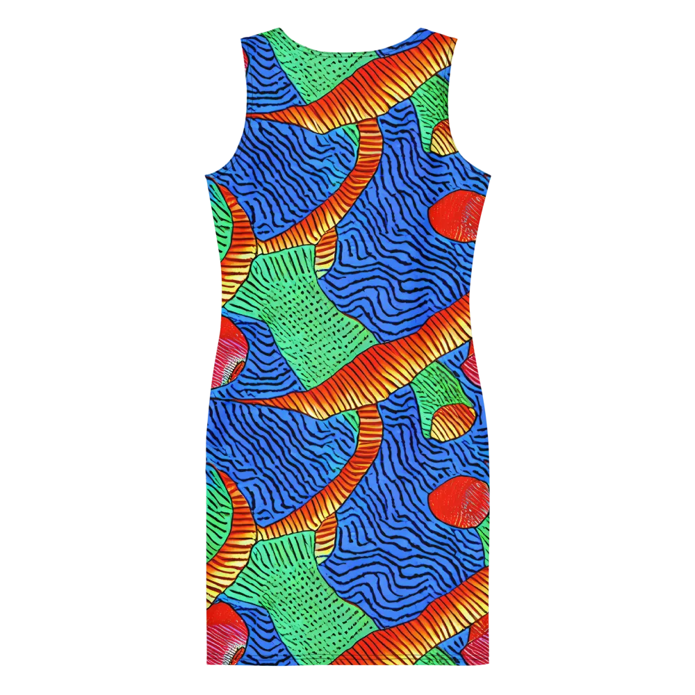 Molten Maze on Bodycon Dress — Back