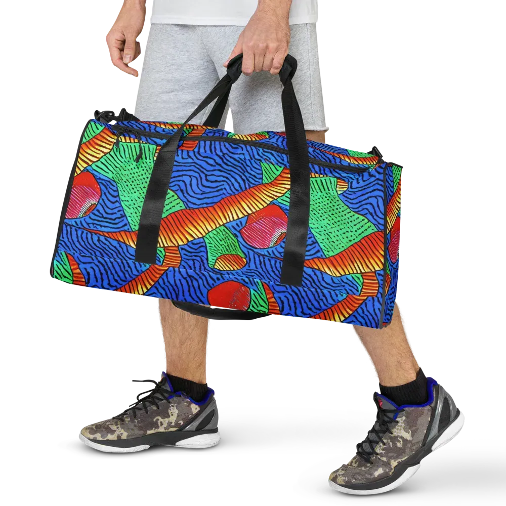 Molten Maze on Duffle Bag — Front