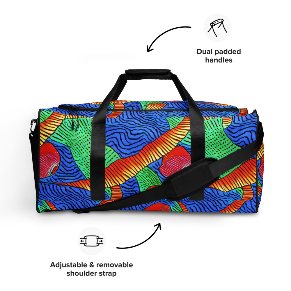 Molten Maze on Duffle Bag — Front