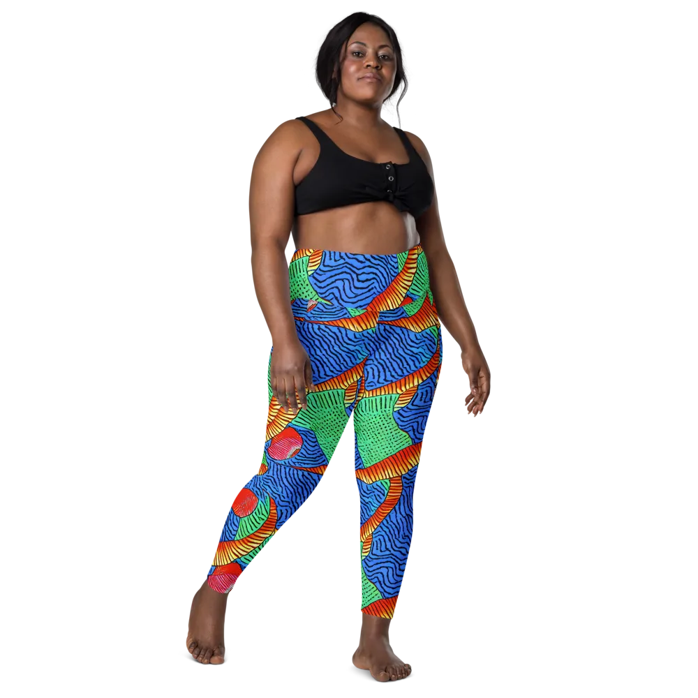 Molten Maze on Leggings with Pockets — Front