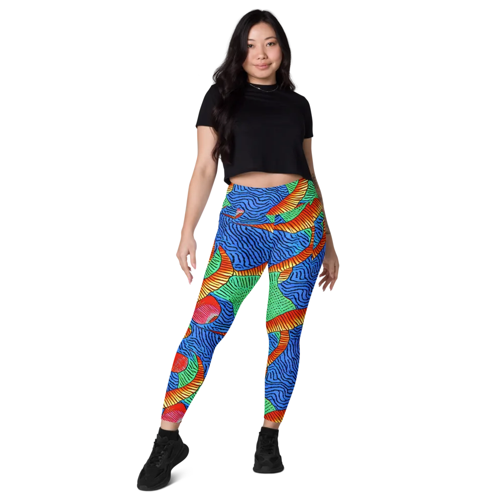 Molten Maze on Leggings with Pockets — Front